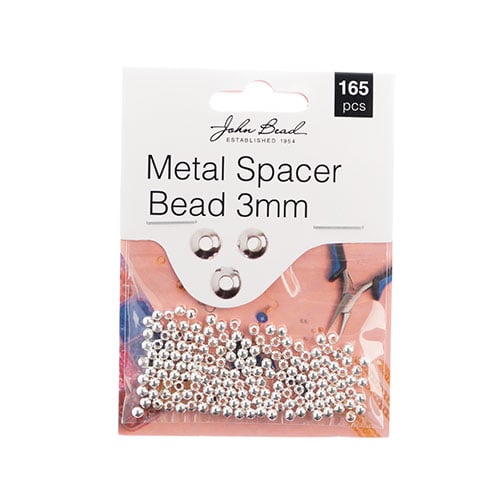 Must Have Findings - Metal Spacer Bead 3mm Silver 165pcs