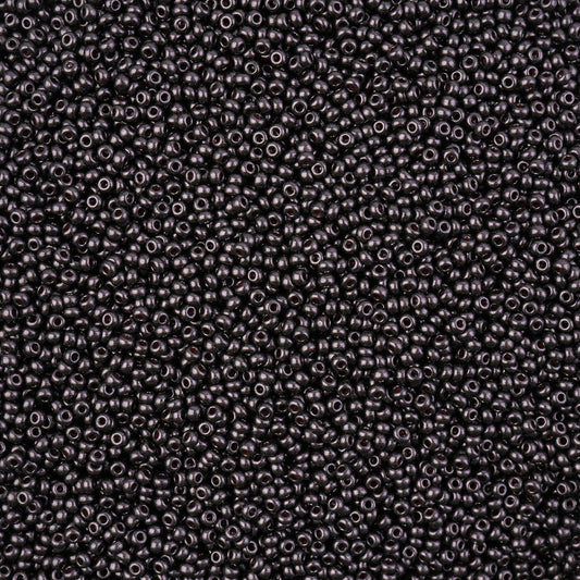 Czech Seed Bead 11/0 Vial Pearl Black Jet Terra apx23g