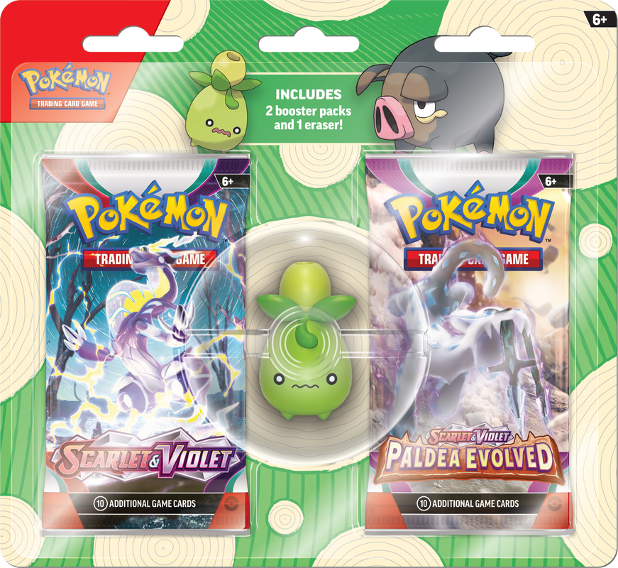 Pokemon Back To School Eraser 2Pk Blister 2023