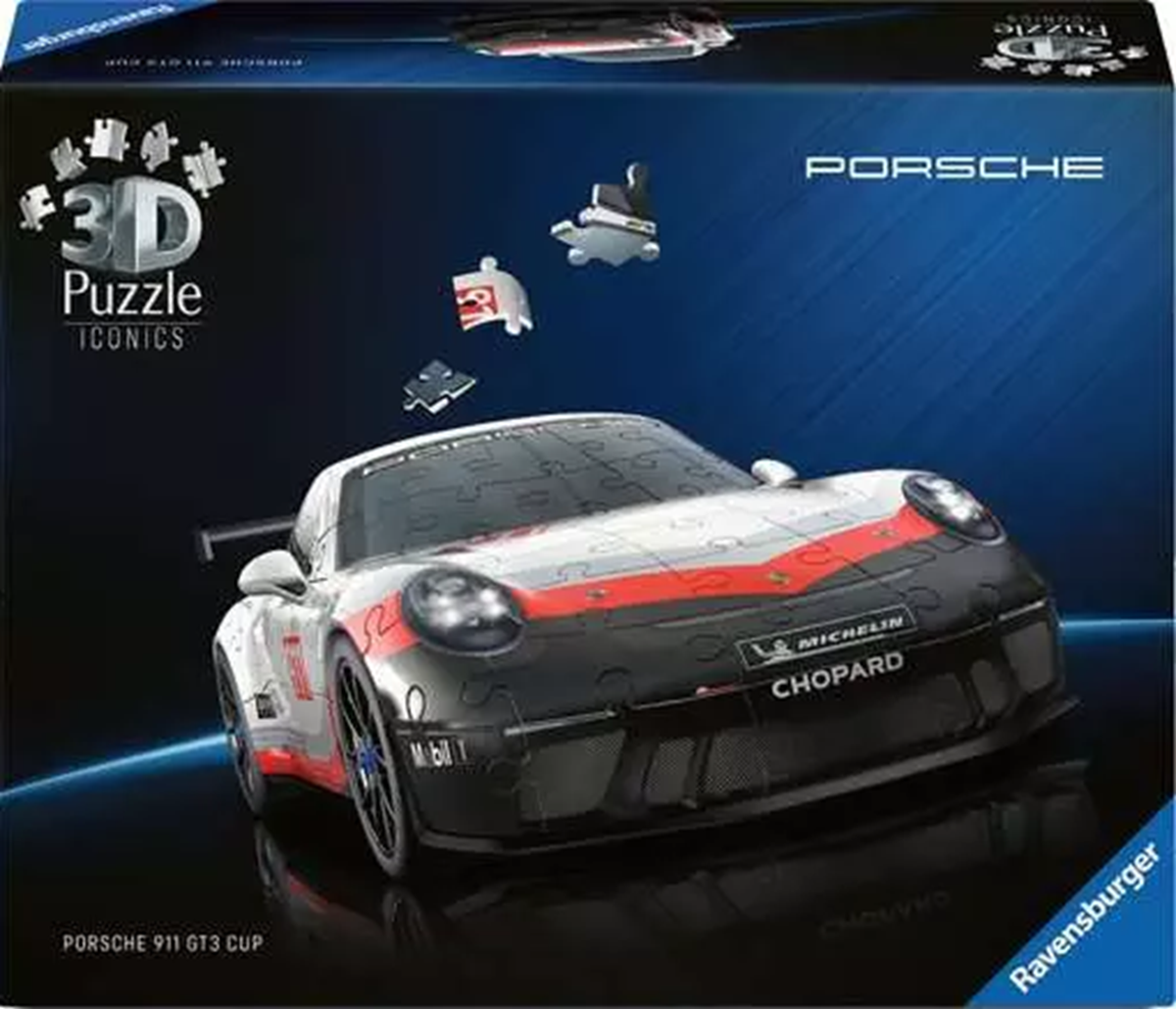 ICONICS 3D PORSCHE 911 GT3 CUP 108 PIECE PUZZLE