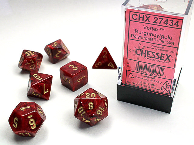 VORTEX 7-DIE SET BURGUNDY/GOLD