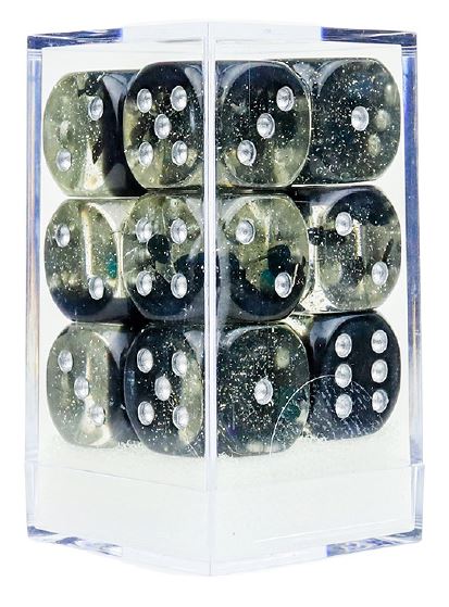 SD D6 DICE SET SPADES 16MM 12CT