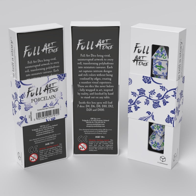 FULL ART DICE SET PORCELAIN