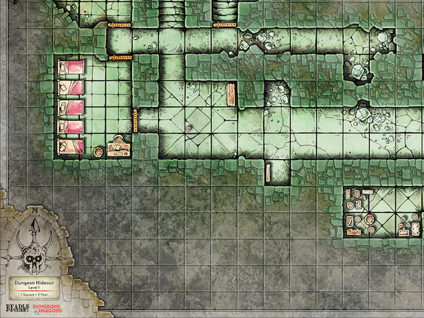 BEADLE & GRIMM'S DND DUNGEON MASTER'S GUIDE PREMIUM MAP
