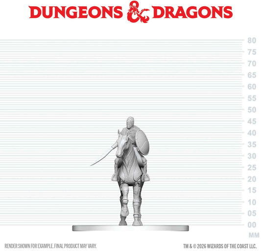 DND UNPAINTED MINIS WV29 NIMBLEWRIGHT STEED WITH RIDER