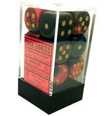 GEMINI 12D6 BLACK-RED/GOLD 16MM