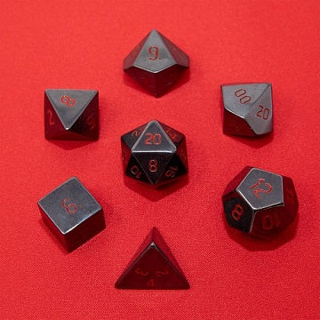 UP DICE GEMSTONE 7-SET RPG HEMATITE