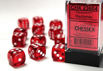TRANSLUCENT 12D6 RED/WHITE 16MM