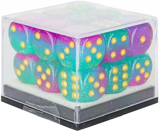 SD D6 DICE SET NORTHERN LIGHTS 12MM 18CT