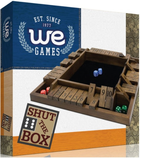 SHUT THE BOX, 4-PLAYER, WOOD