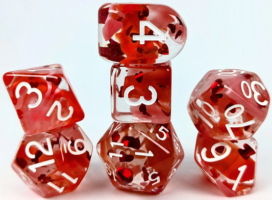 SET OF 7 DICE: LOVESTRUCK