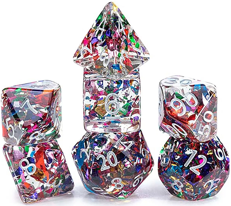 INCLUSION DICE - STAINED GLASS