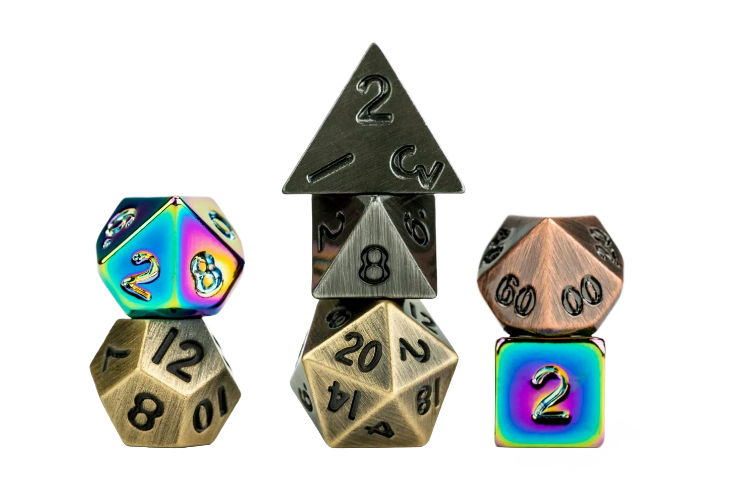 MYSTERY MISFIT MINI METAL POLYHEDRAL DICE SET