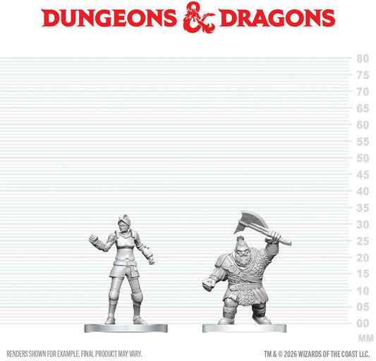 DND UNPAINTED MINIS WV29 CULTIST OF BANE & DWARF ZHENTILAR SOLDIER