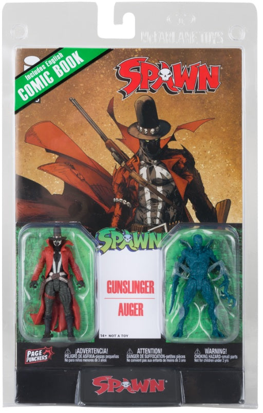 SPAWN 3" FIG/COMIC 2PK-WV1-GUNSLINGER&AUGER (#309)