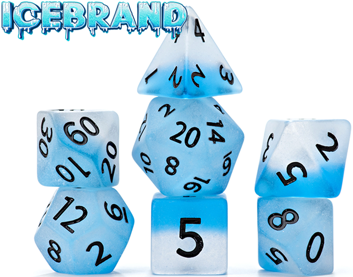 SEA GLASS DICE - ICEBRAND 7-DICE SET