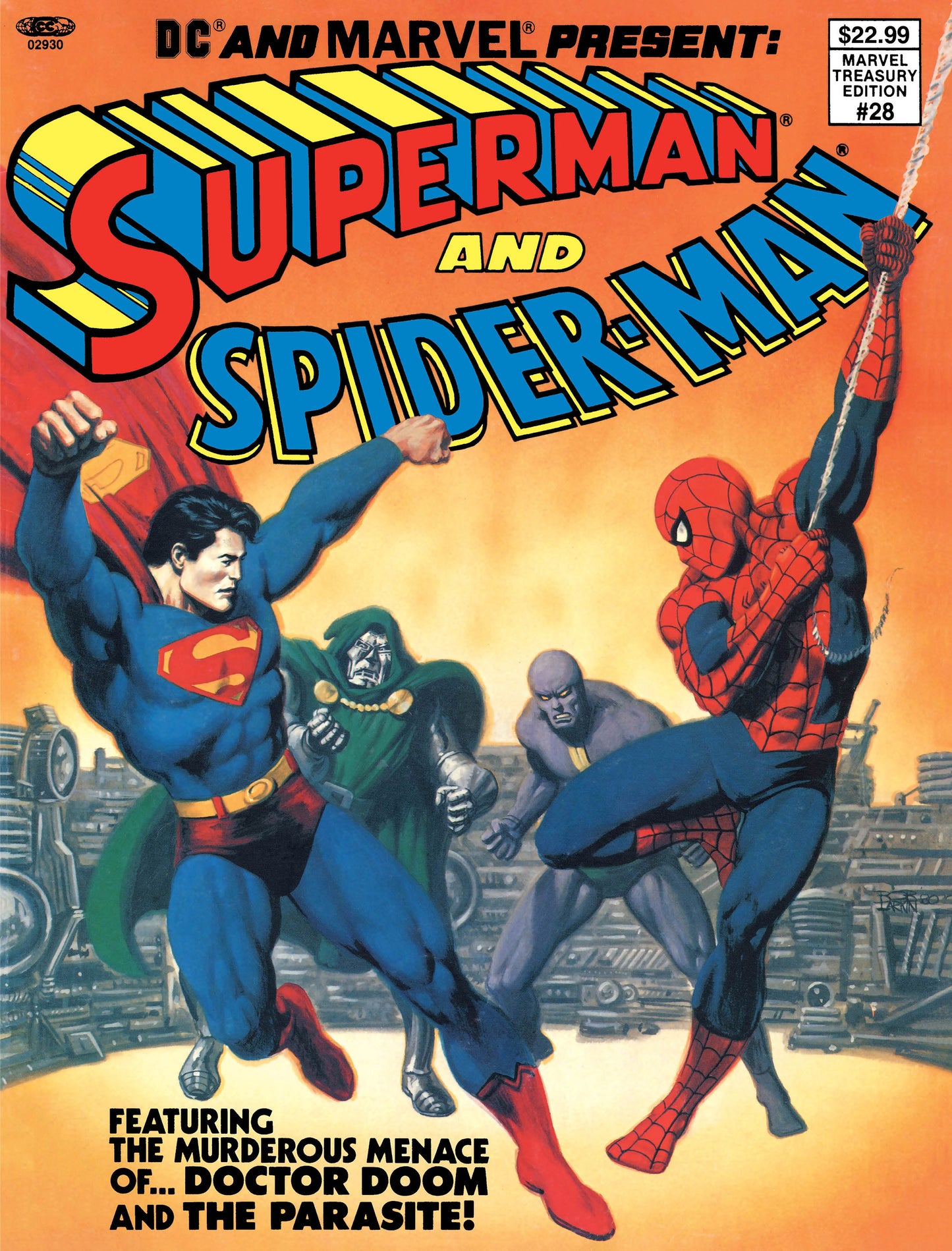 DC AND MARVEL PRESENT: SUPERMAN AND SPIDER-MAN (MARVEL TREASURY EDITION #28) TREASURY EDITION