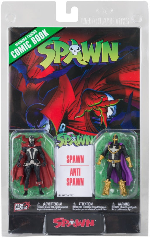 SPAWN 3" FIG/COMIC 2PK-WV1-SPAWN & ANTI-SPAWN