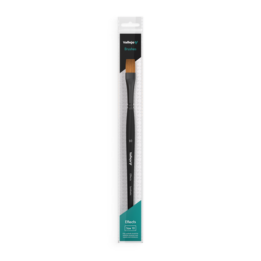 VALLEJO: FLAT RECTANGULAR SYNTHETIC BRUSH NO. 10