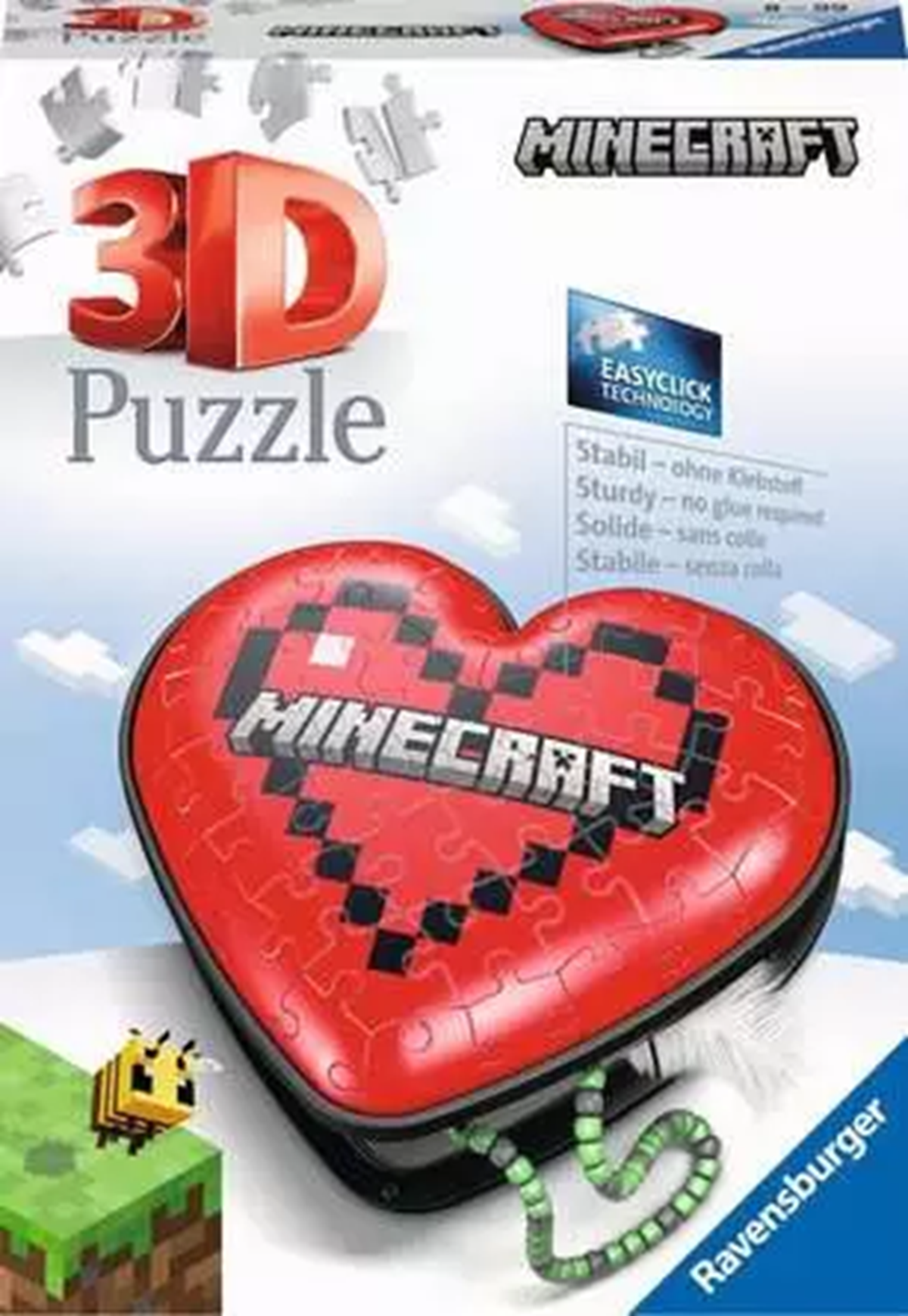 MINECRAFT HEART 54 PIECE 3D PUZZLE