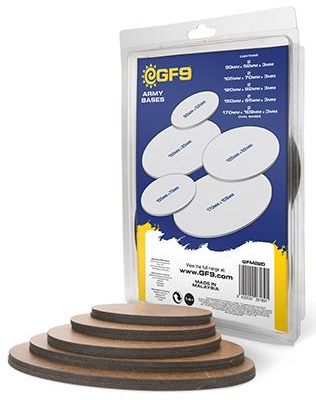 GF9 MDF BASES OVAL 90MM/105MM/120MM/150MM/170MM (2,2,2,2,2,2)