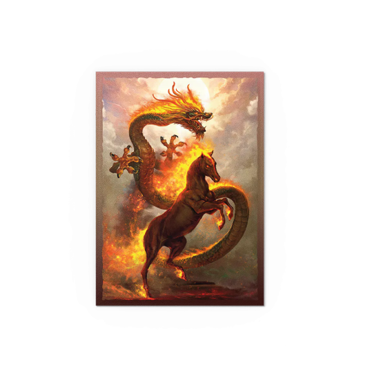DRAGON SHIELD SLEEVES DUAL MATTE FIRE HORSE 100CT