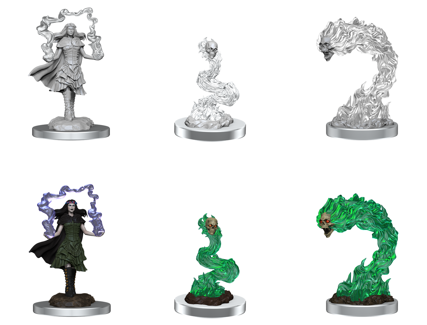 DND UNPAINTED MINIS WV21 DK SPELLCASTER/FLAMESKULL