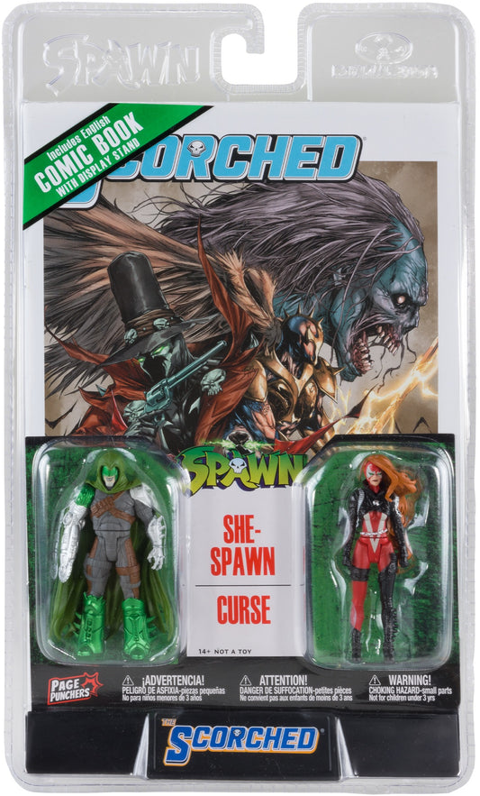 SPAWN 3" FIG WITH COMIC 2PK-WV2-SHE SPAWN & CURSE