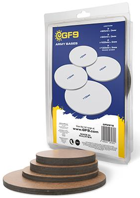 GF9 MDF BASES ROUND 80MM/90MM/100MM/130MM (3,3,2,2)