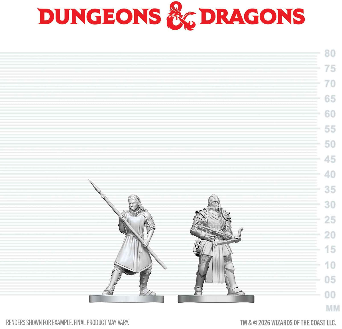 DND UNPAINTED MINIS WV29 TOWN GUARDS