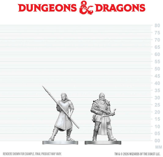DND UNPAINTED MINIS WV29 TOWN GUARDS