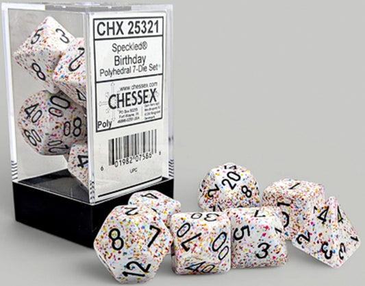 SPECKLED 7-DIE SET POLYHEDRAL BIRTHDAY