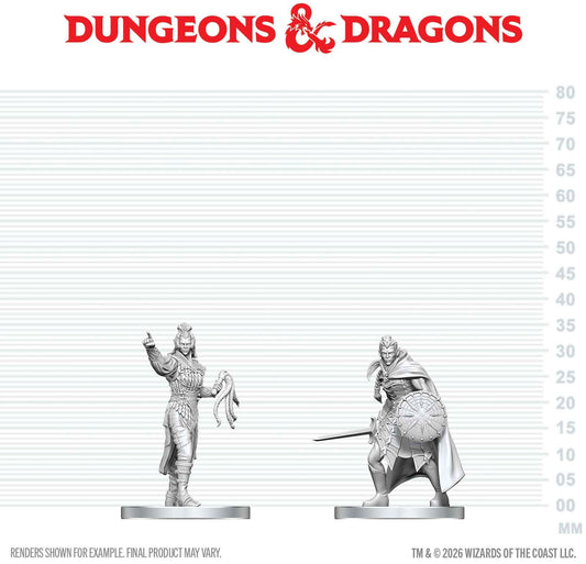DND UNPAINTED MINIS WV29 DROW ELITE WARRIOR & DROW PRIESTESS OF LOLTH