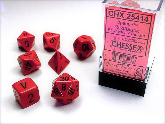 OPAQUE 7-DIE SET RED/BLACK