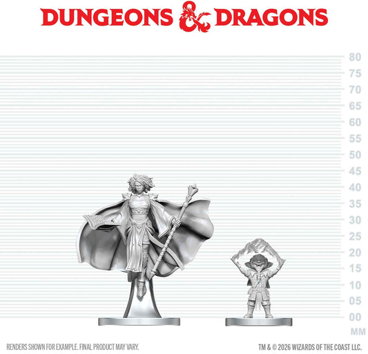 DND UNPAINTED MINIS WV29 GNOME WARLOCK & AASIMAR WIZARD