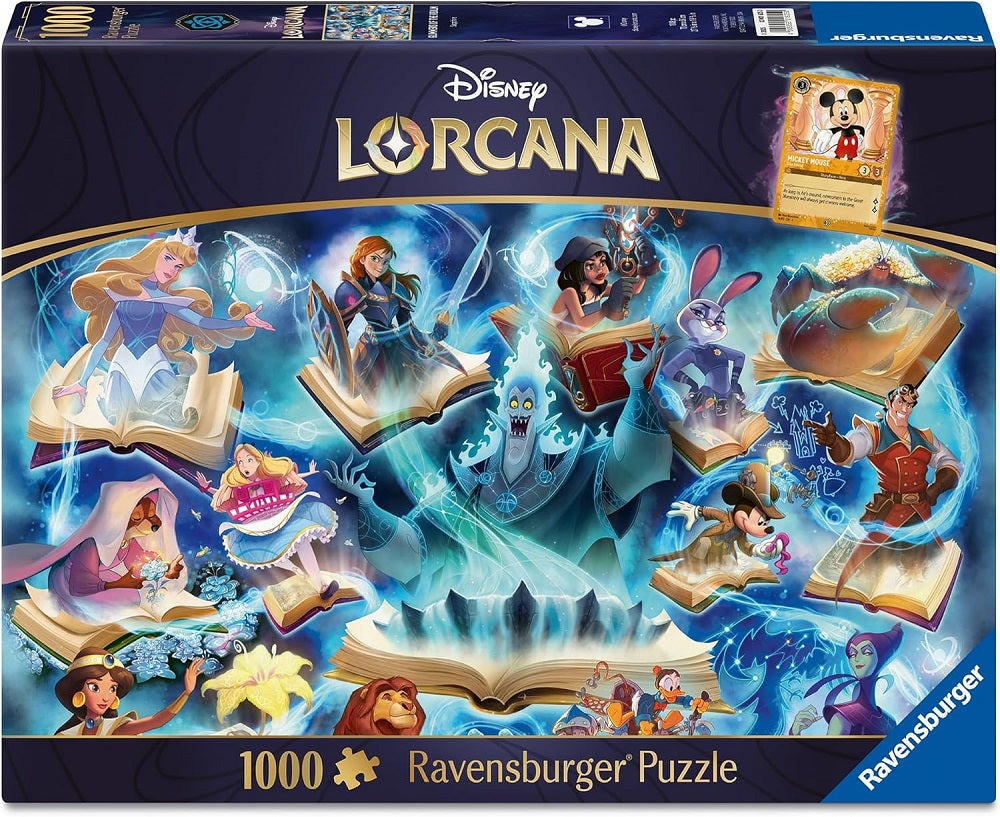 DISNEY LORCANA GLIMMERS OF THE REALM: SAPPHIRE 1000 PIECE PUZZLE