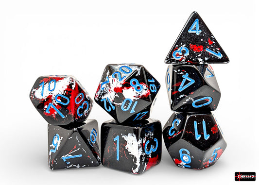 BRUSH 7-DIE SET POLYHEDRAL DARK SIDE/BLUE