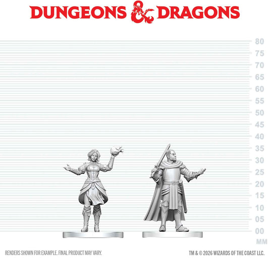 DND UNPAINTED MINIS WV29 KNIGHT & MAGE APPRENTICE