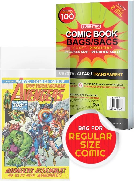 ER REGULAR  COMIC BAGS 100CT