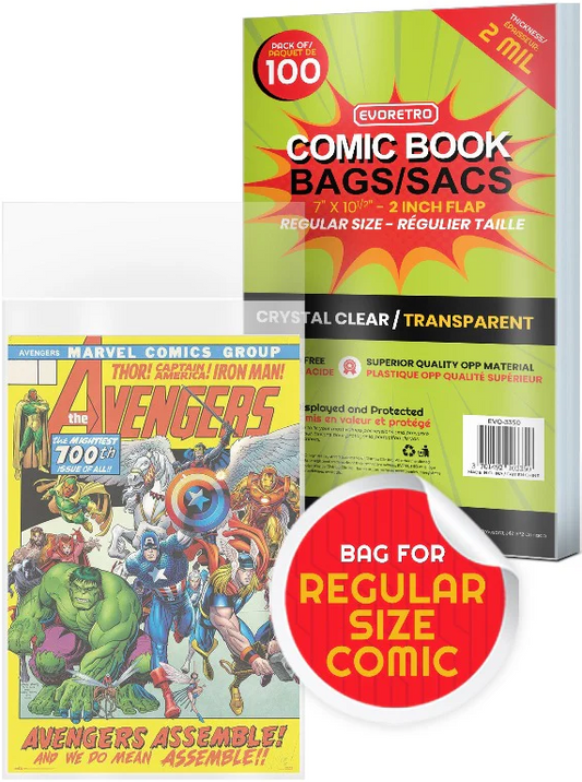 ER REGULAR  COMIC BAGS 100CT