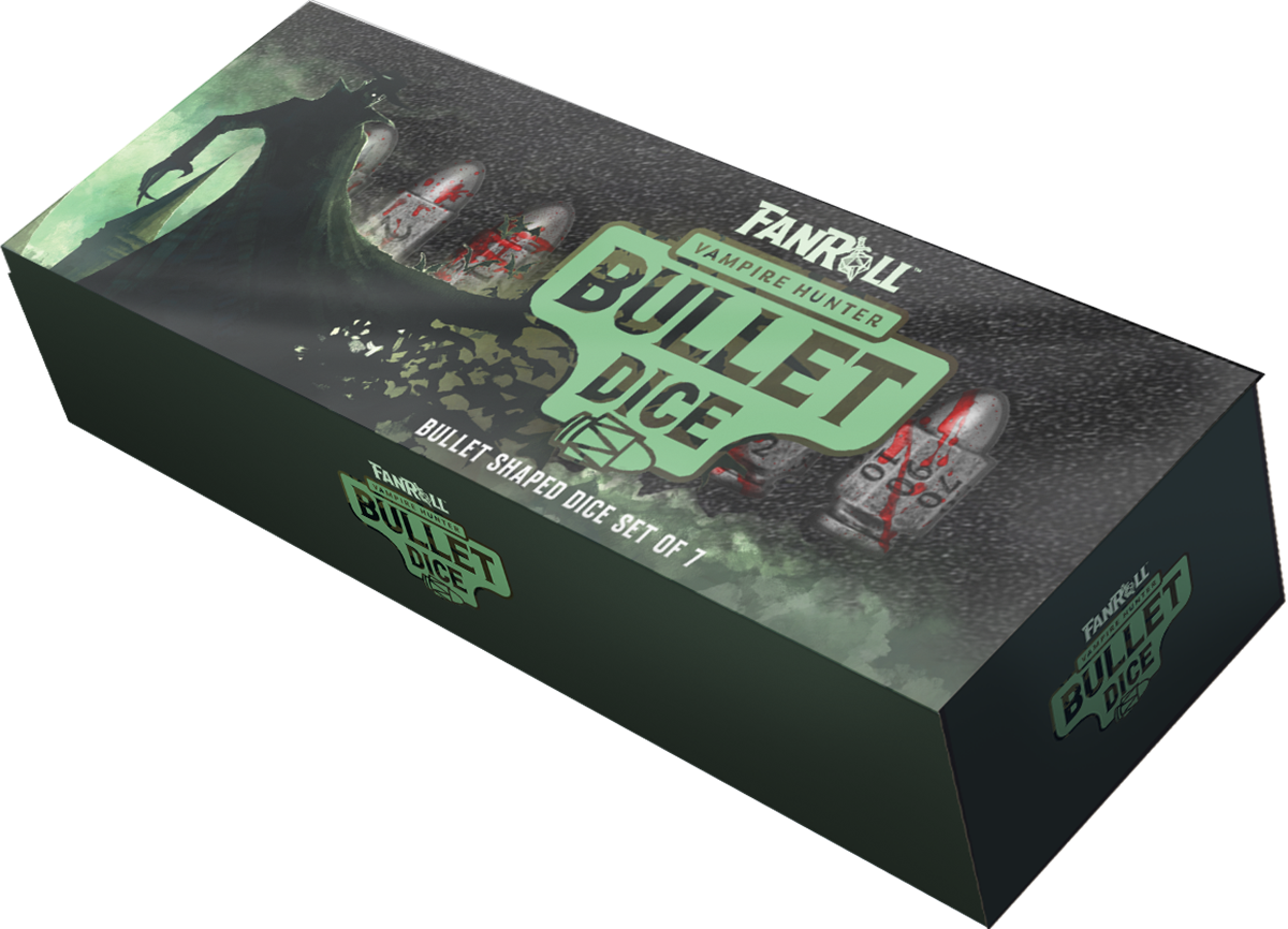 RESIN 7 POLY DICE SET BULLET VAMPIRE HUNTER