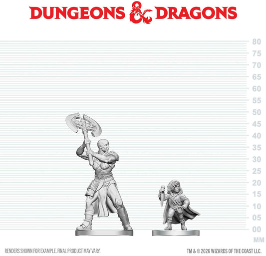 DND UNPAINTED MINIS WV29 GOLIATH BARBARIAN & HALFLING ROGUE