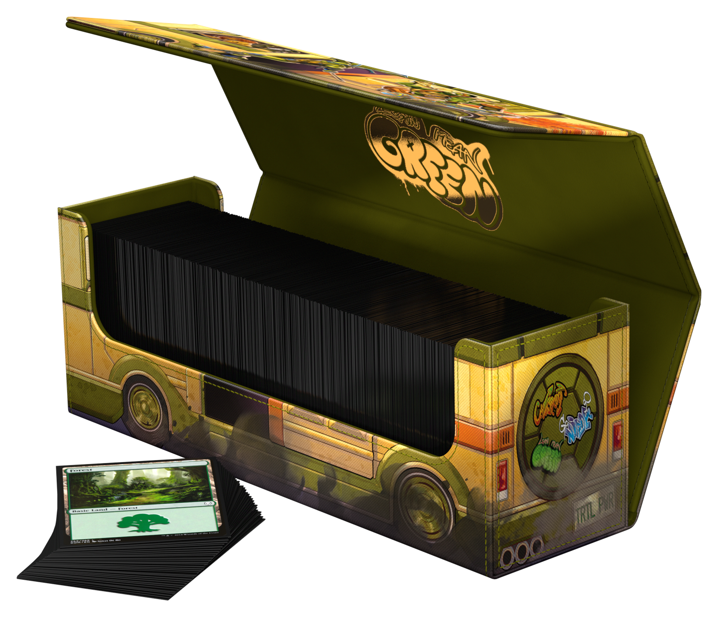 UG DECK CASE ARKHIVE 400+ XENOSKIN MTG TEENAGE MUTANT NINJA TURTLES - TURTLES VAN