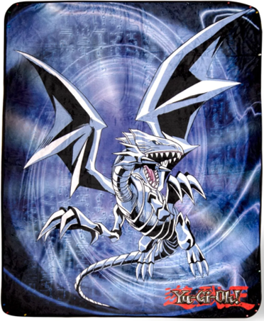 YU-GI-OH! BLUE-EYES WHITE DRAGON FLEECE THROW BLANKET 45X60 INCHES