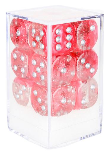 SD D6 DICE SET HEARTS 16MM 12CT