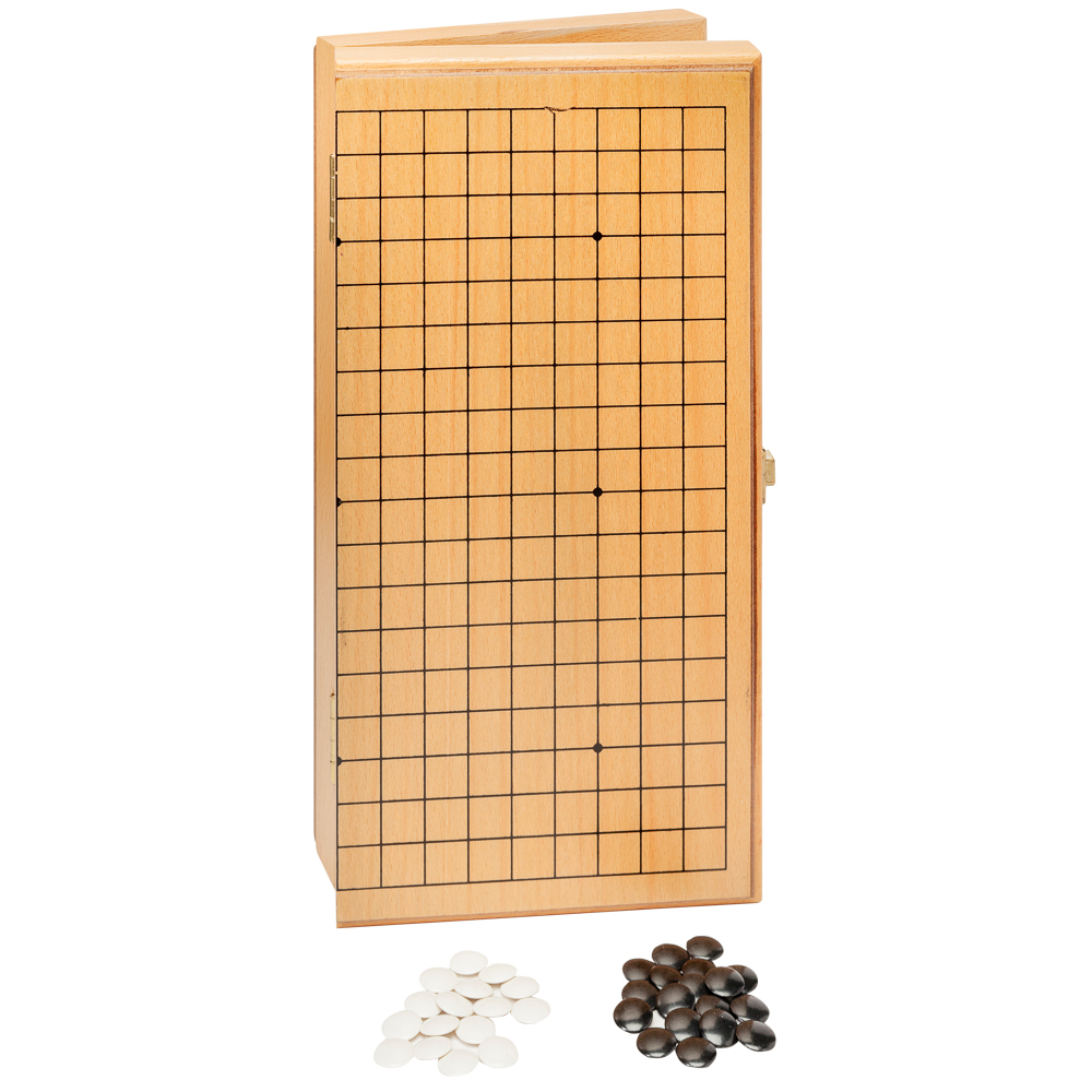 GO SET, WOOD 12" FOLDING, PLASTIC STONES