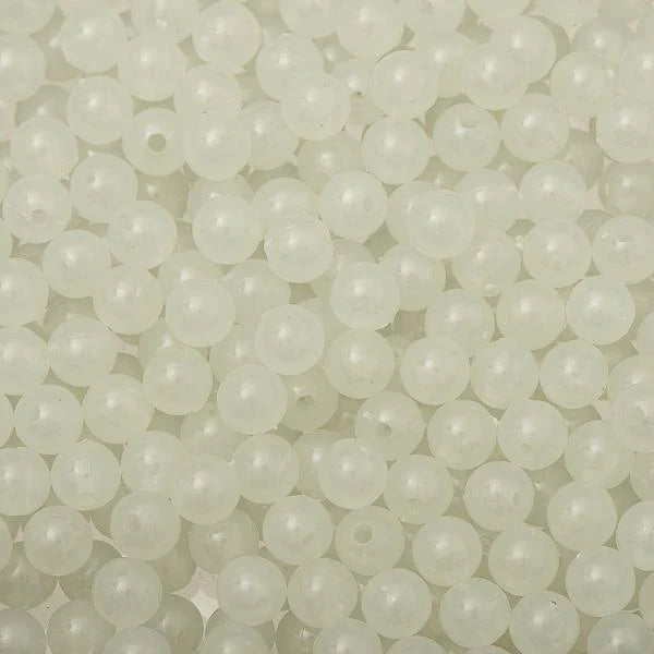 6mm Round Plastic Beads - Glow In The Dark