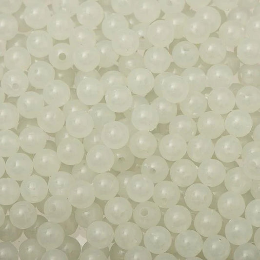 6mm Round Plastic Beads - Glow In The Dark