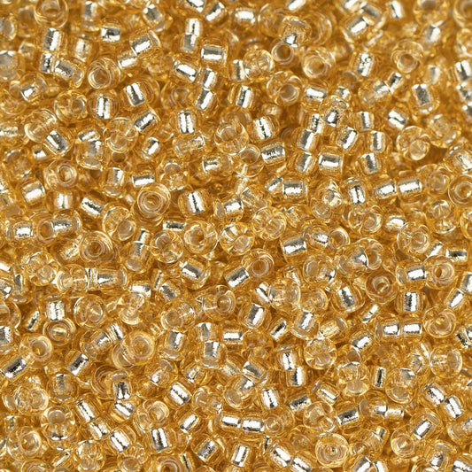 15/0 Miyuki Seed Beads #0003 Silver Lined Gold 8.2g