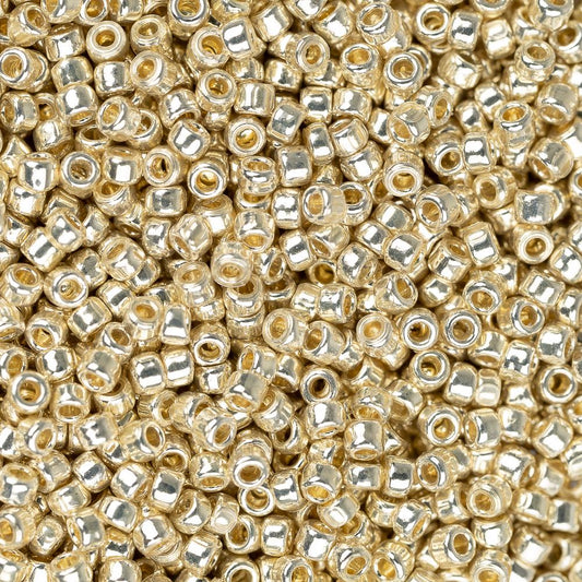 15/0 Toho Seed Beads #PF558 PermaFinish Galvanized Aluminum 8-9g Vial